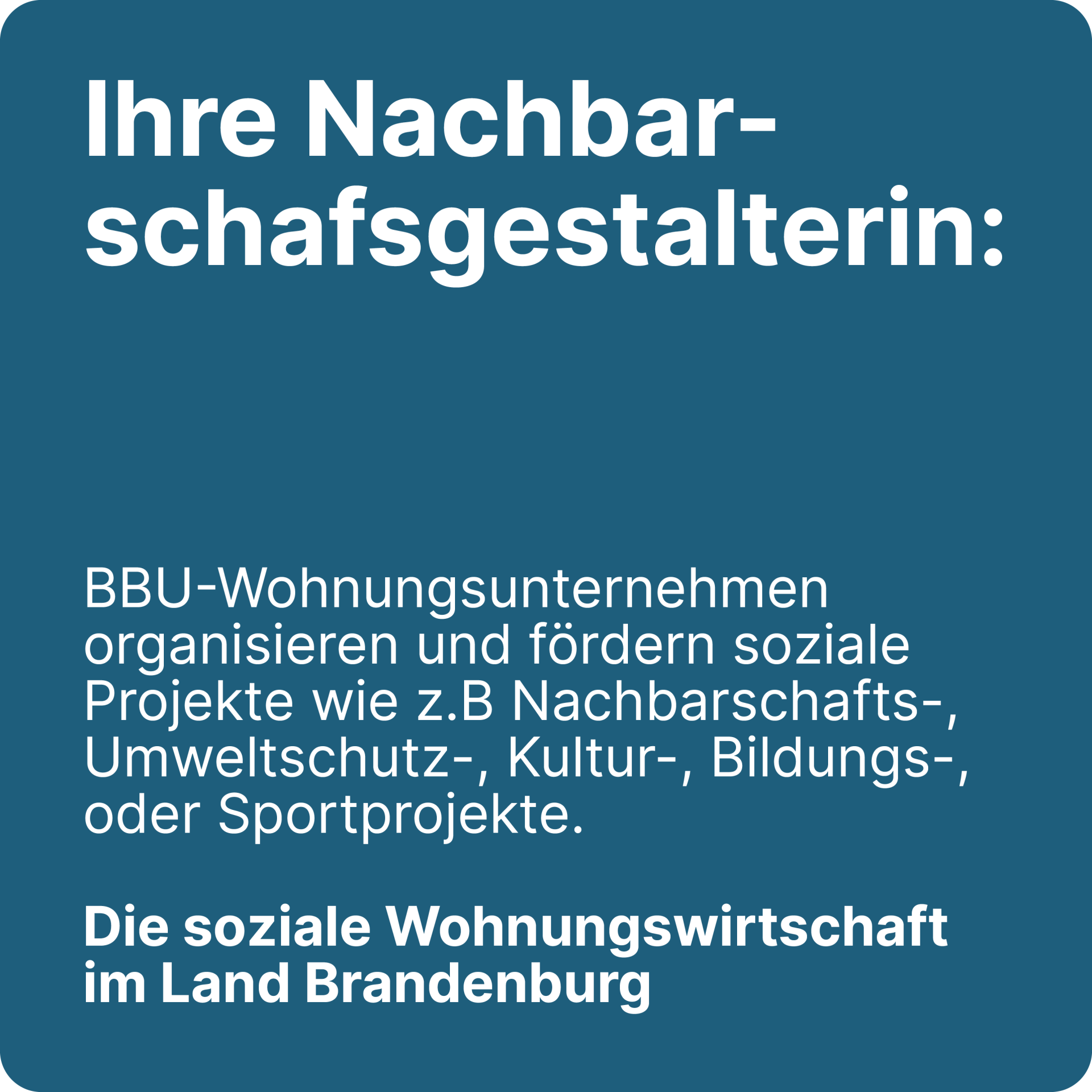 Landtagswahlen 2024 Brandenburg Kampagne BBU