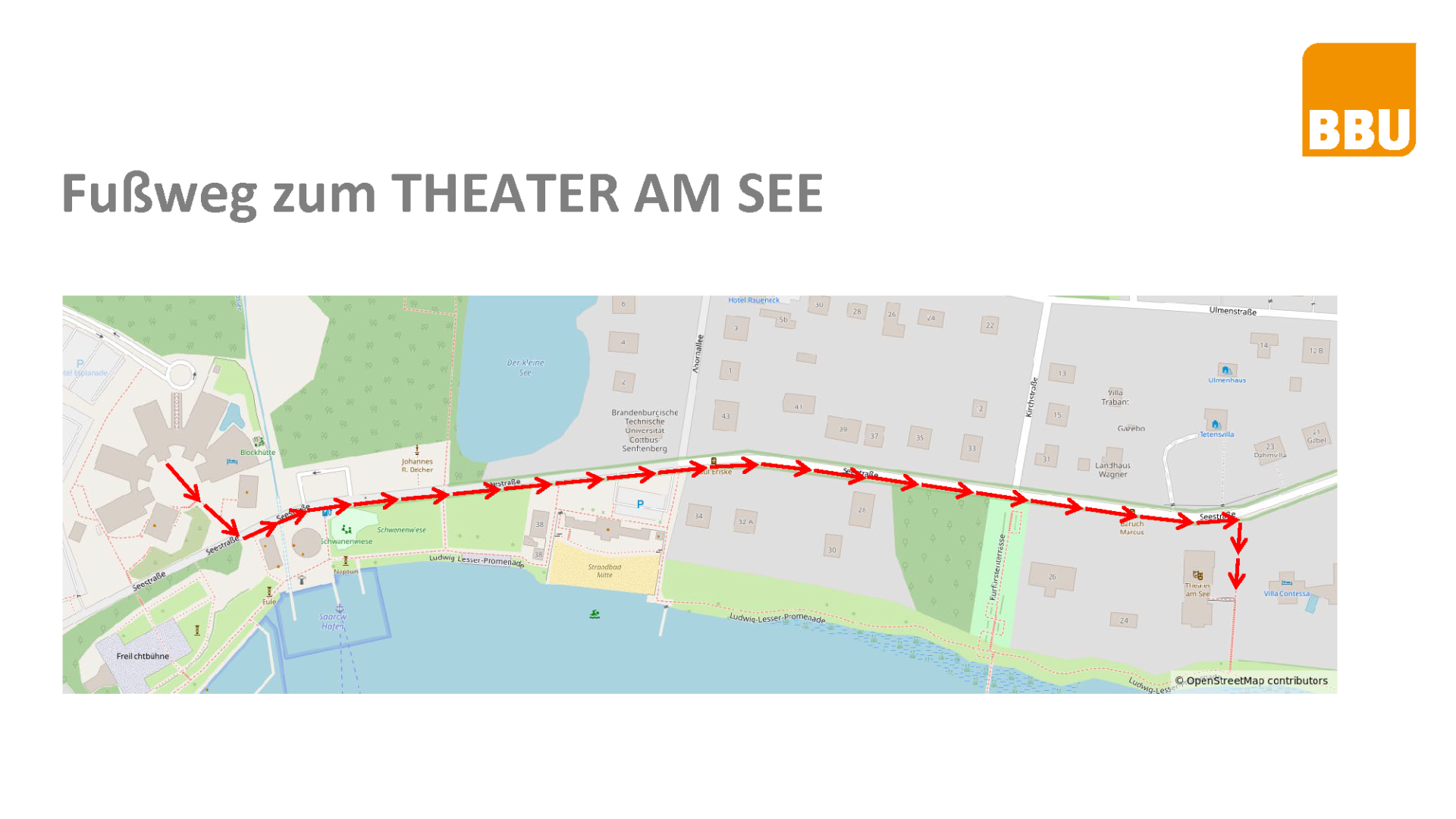 Fußweg zum Theater am See