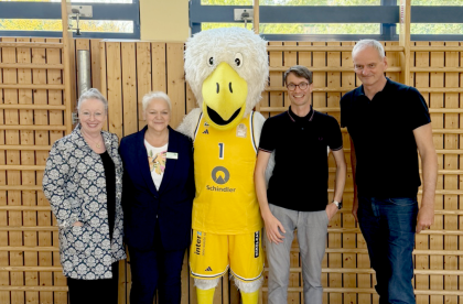 Gruppenfoto Kick-Off "Sport vernetzt" - Kern, Blödgen, Schwarz, Harnisch